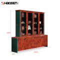 HAOSEN Classic Retro Office and HOME Use book cupboard bookshelf Low wood cabinet (6858T,202cm,Wooden\MDF,Red)